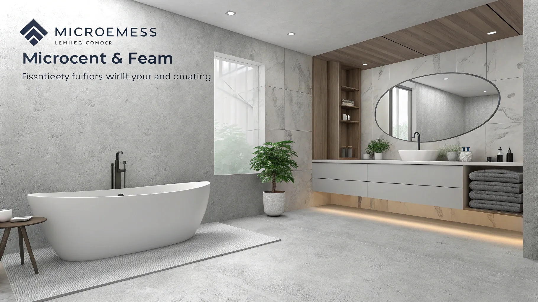 Baño con microcemento sin juntas