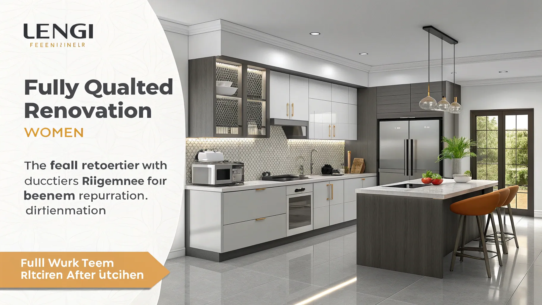 Cocina renovada con madera lenga